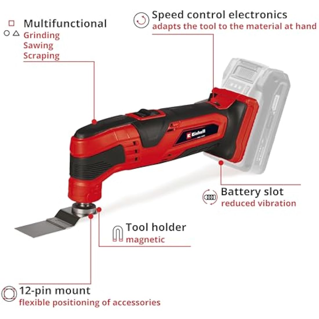 Einhell Power X-Change 18V Cordless Oscillating Multi-Tool – TC-MG 18 Li