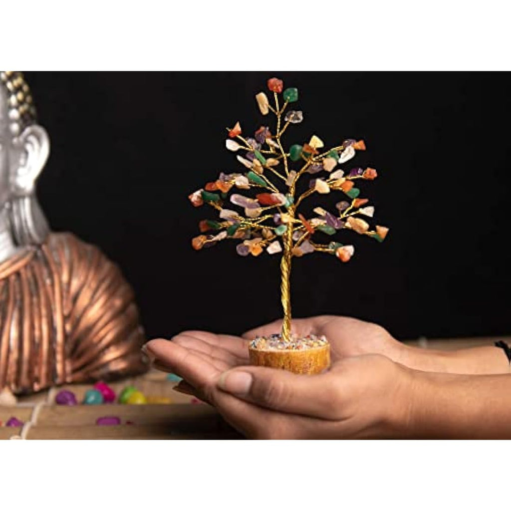 Jolof Store Multi-Agate Crystal Tree | Healing Stones Feng Shui Decor