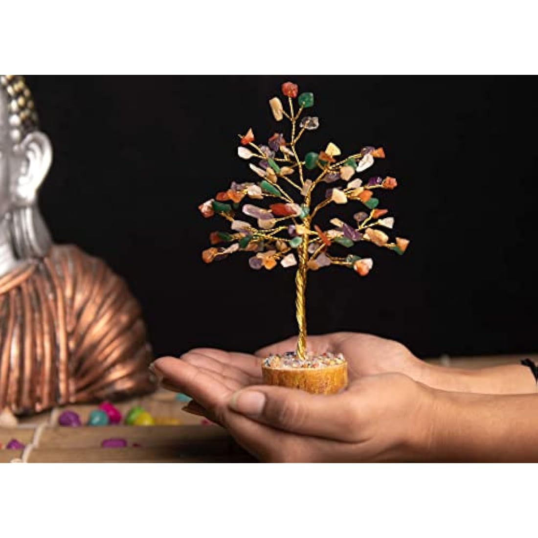 Jolof Store Multi-Agate Crystal Tree | Healing Stones Feng Shui Decor