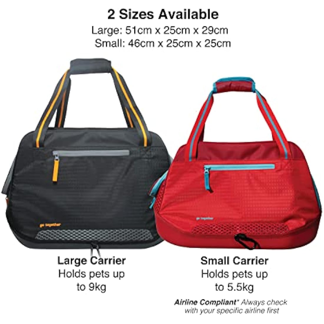 Kurgo Explorer Dog & Cat Carrier – Waterproof Bottom Travel Bag, Black