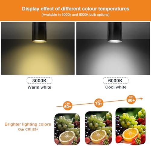4-Way GU10 Ceiling Spotlight – Matte Black Adjustable Light