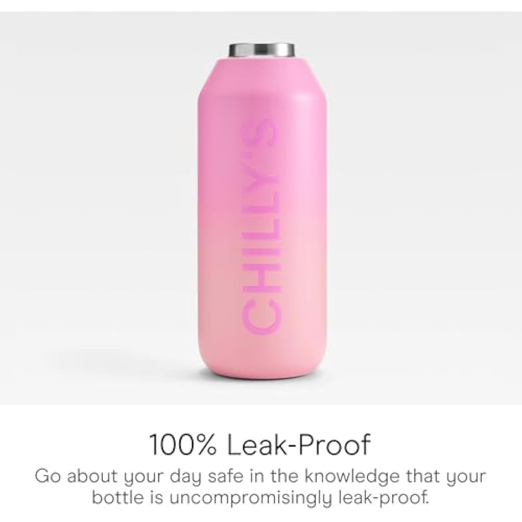 Chilly's Series 2 Flip Water Bottle – Insulated Stainless Steel, 1L