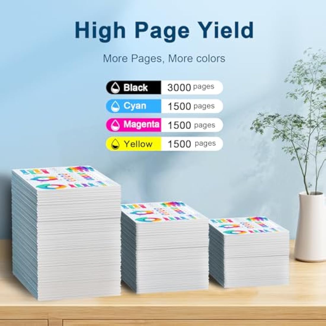 Jagute LC427 Ink Cartridges 4-Pack for Brother MFC-J5955DW MFC-J6955DW