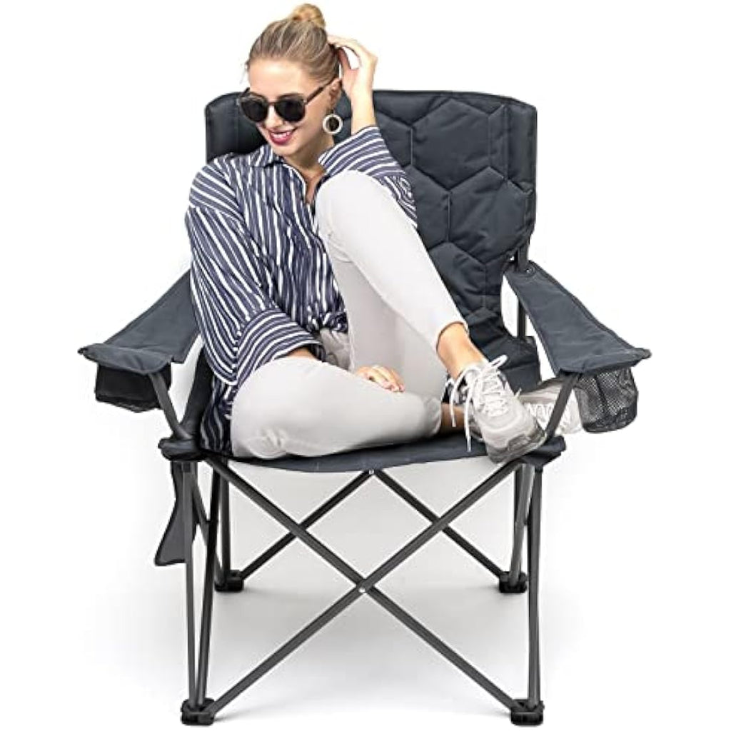 SUNNYFEEL Oversized Heavy-Duty Camping Chair - 500 lbs Capacity