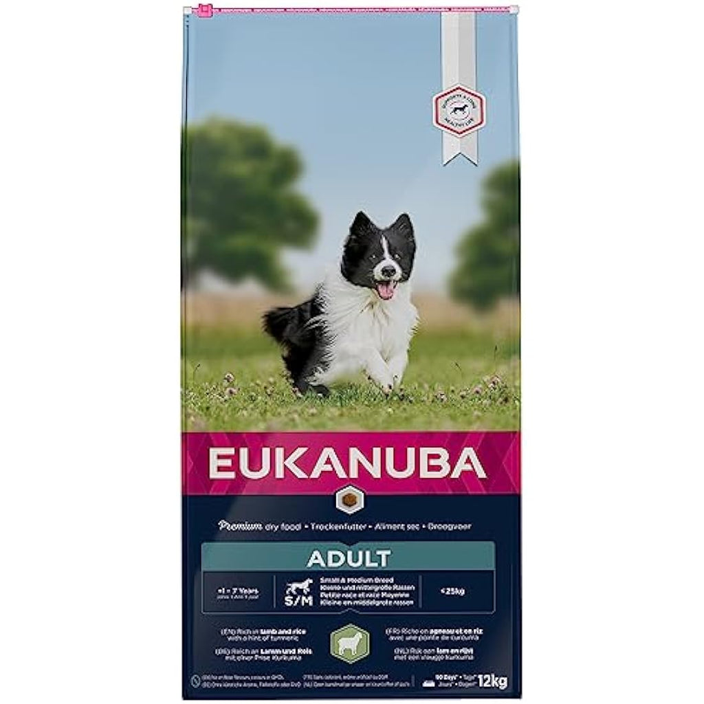 Eukanuba Adult Small & Medium Breed Lamb & Rice Dry Dog Food - 12kg