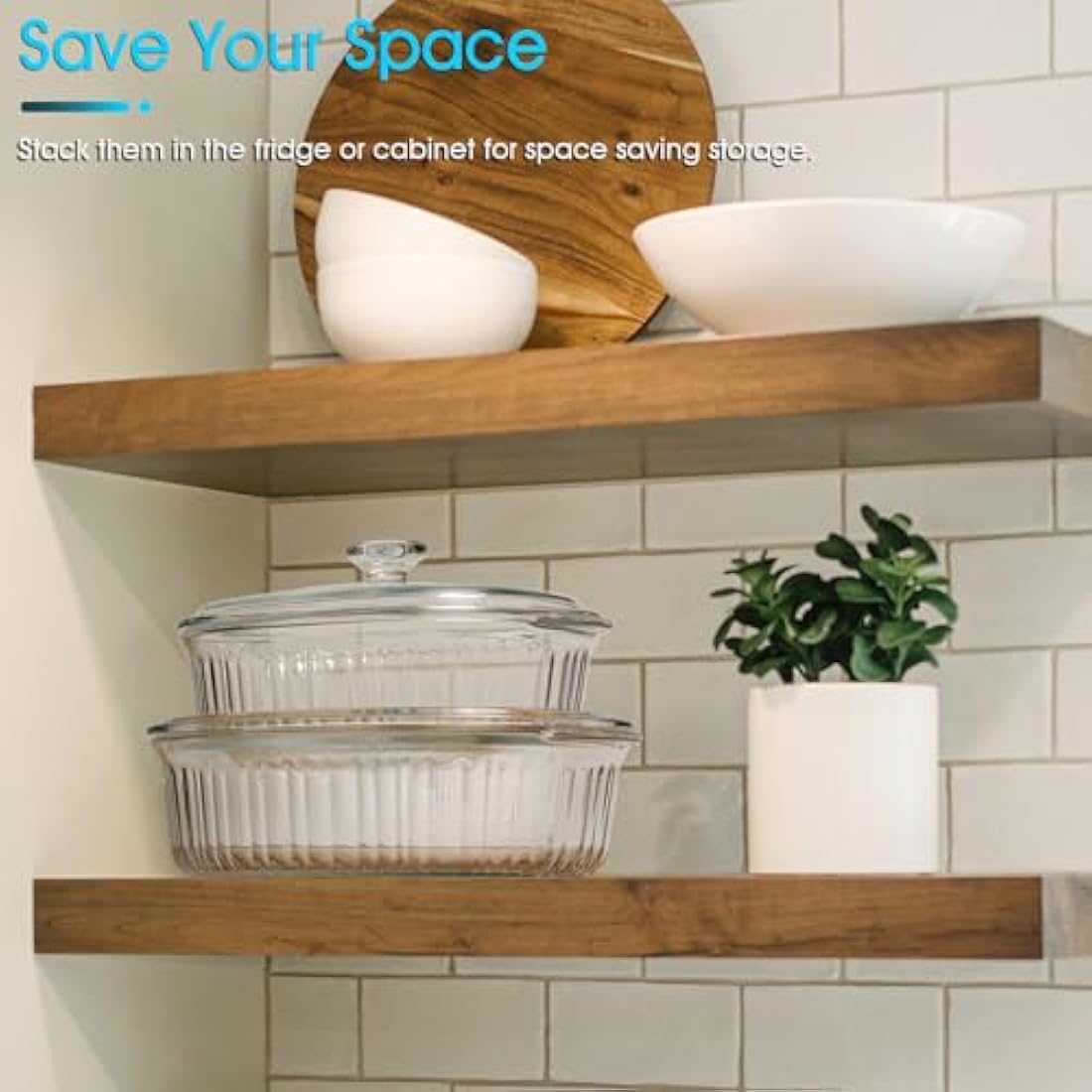 NUTRIUPS 3L Oval Glass Casserole Dish with Lid | Borosilicate Bakeware
