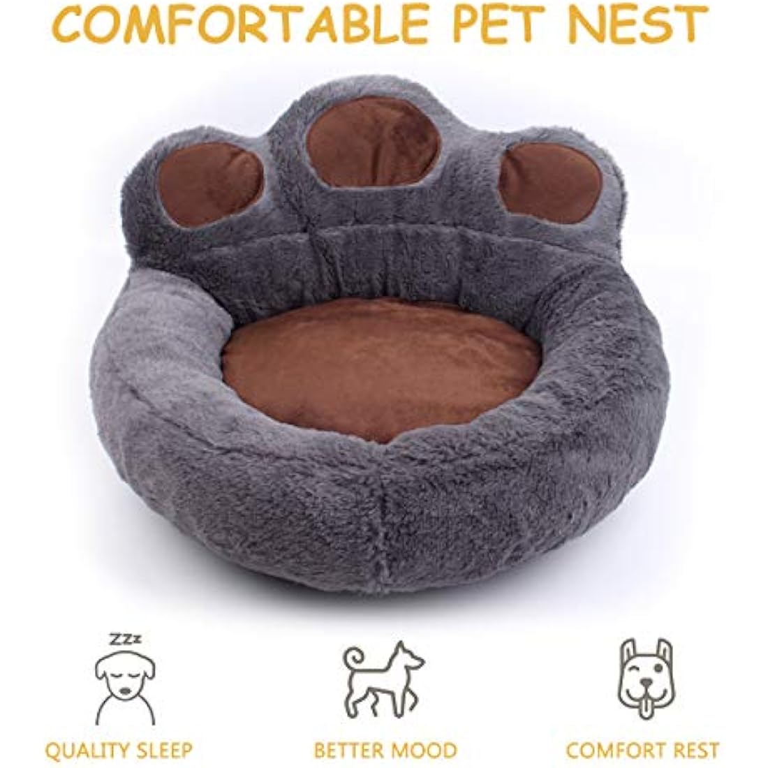 Jolof Store Washable Bolster Dog Bed | Soft Fleece Cozy Cat Bed