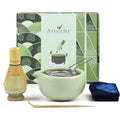 Jolof Store 7-Piece Matcha Tea Ceremony Kit with Bamboo Whisk - Green
