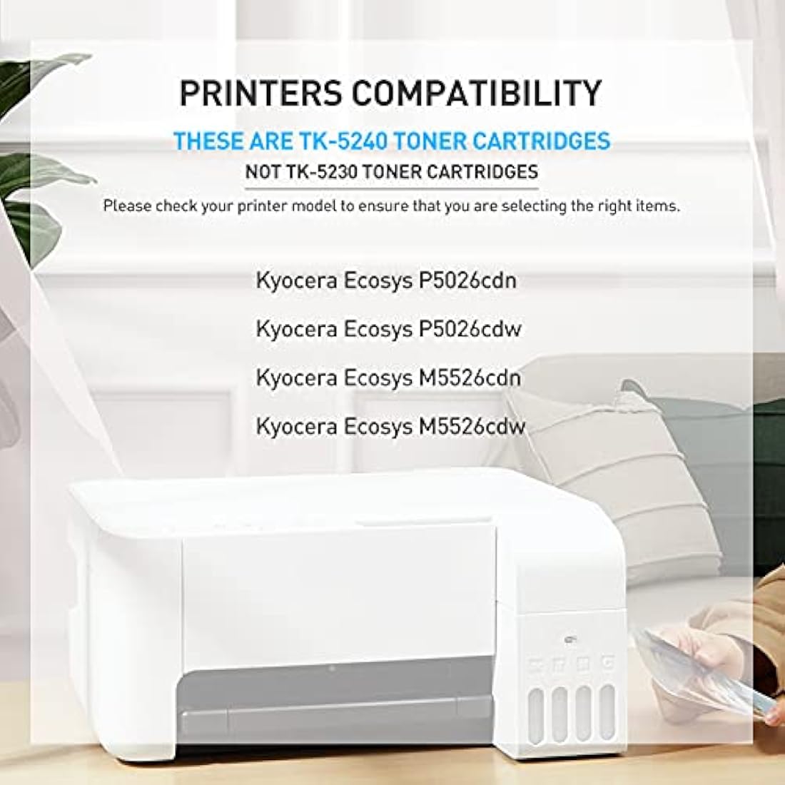 BAISINE TK-5240 Toner 4-Pack for Kyocera Ecosys M5526cdn P5026cdw