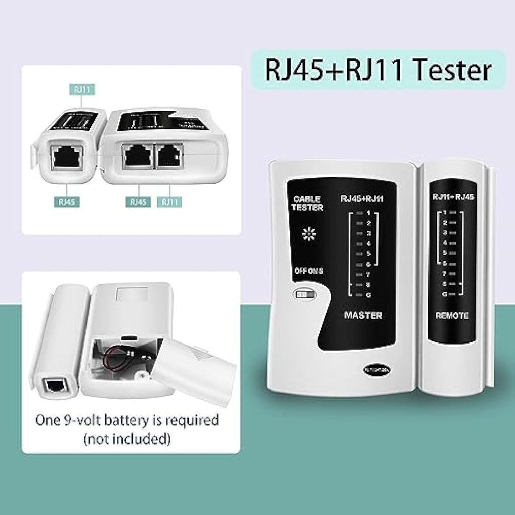 RJ45 Pass Through Crimp Tool Kit for Cat6 Cat5e Cat6a