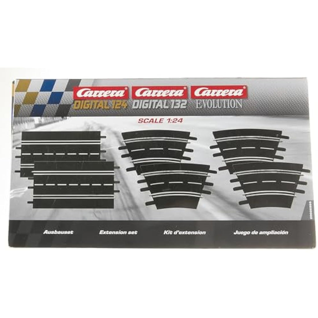 Carrera Evolution Track Extension Set – 2 Straights & 4 Curves 1/30°