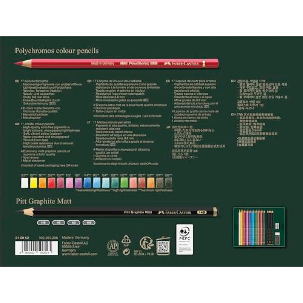 Faber-Castell Polychromos Colour Pencil Gift Set | Professional Art Set