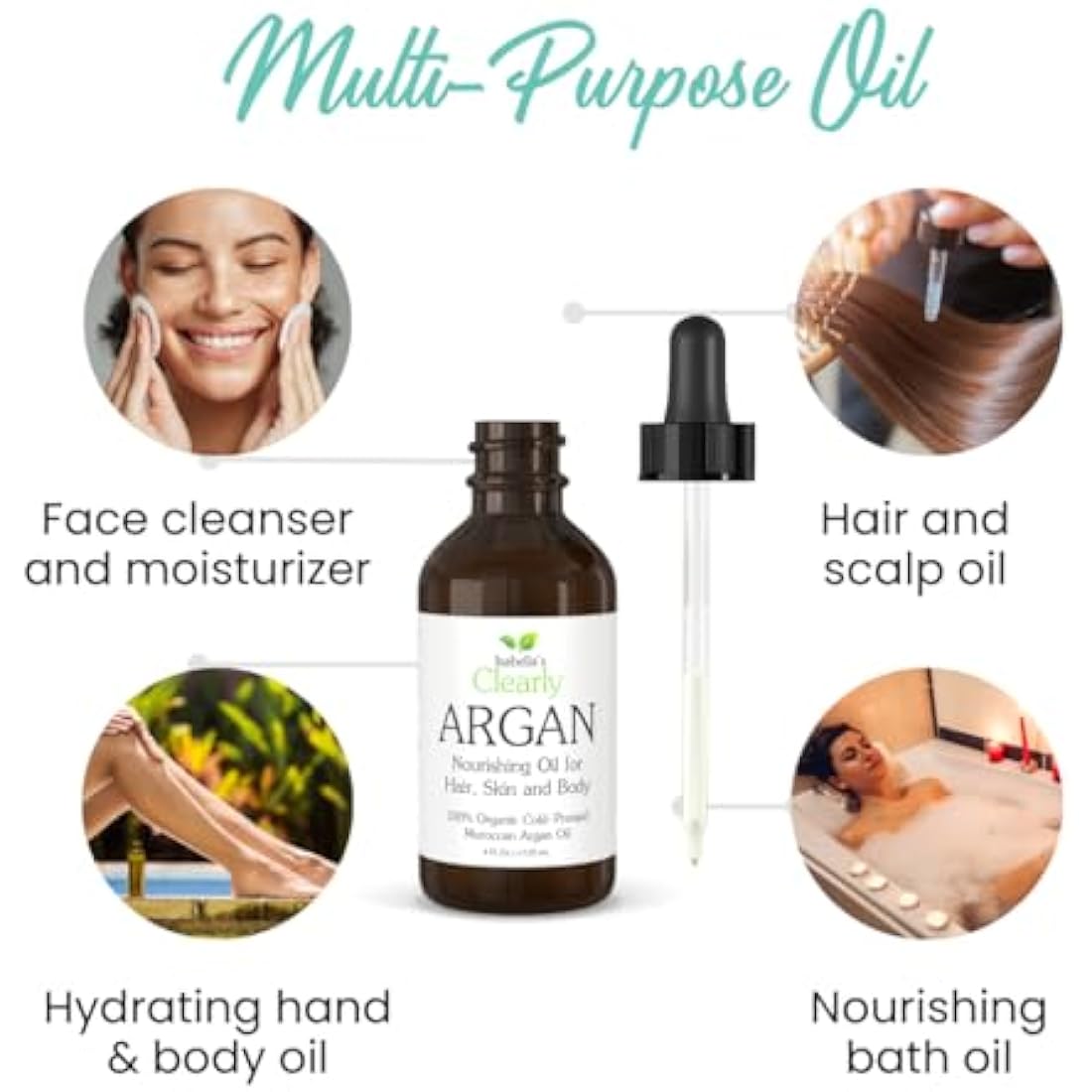 Isabella's Clearly Organic Moroccan Argan Oil | Pure Cold Pressed – 120ml
