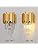 Jolof Store Gold K9 Crystal Wall Sconce – 3-Tier Luxury E14 Wall Light