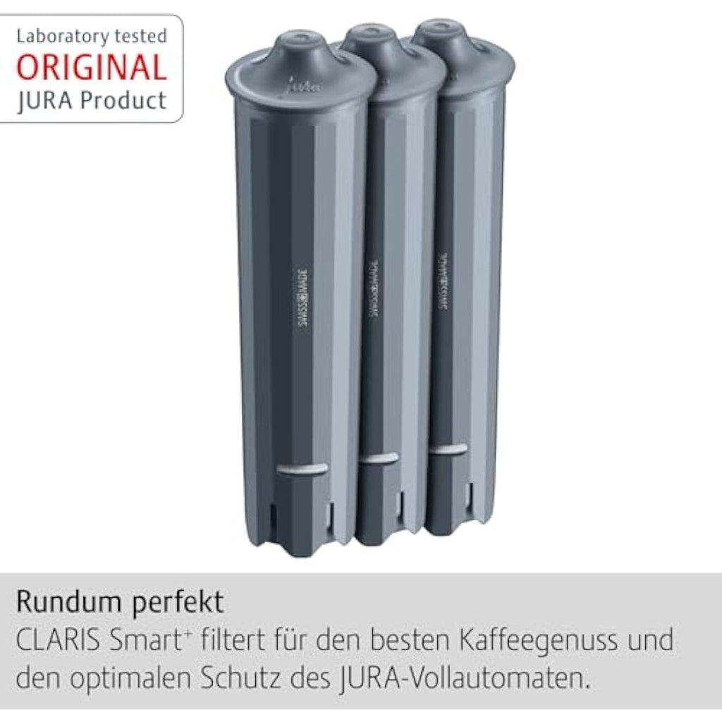 Jura Claris Smart+ Water Filter Cartridges for Coffee Machines - 3 Pack
