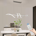 Mikeru 120cm Spiral LED Pendant Light | Dimmable Chrome Kitchen Island Lamp