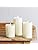 Lights4fun Ivory Wax TruGlow LED Flameless Pillar Candles - Set of 3