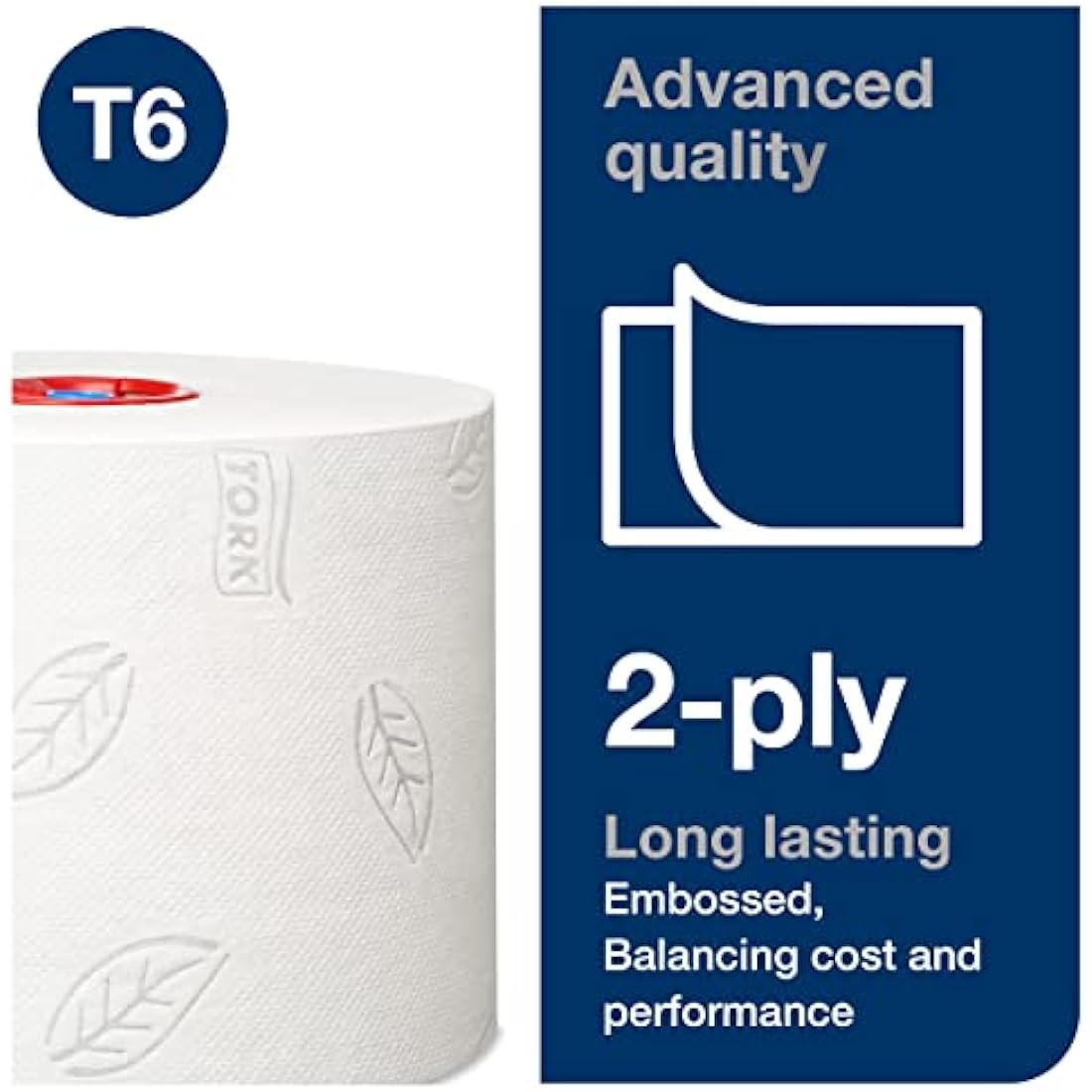 Tork D8225 Advanced Toilet Paper Roll | 2-Ply White, 100m | 27 Pack