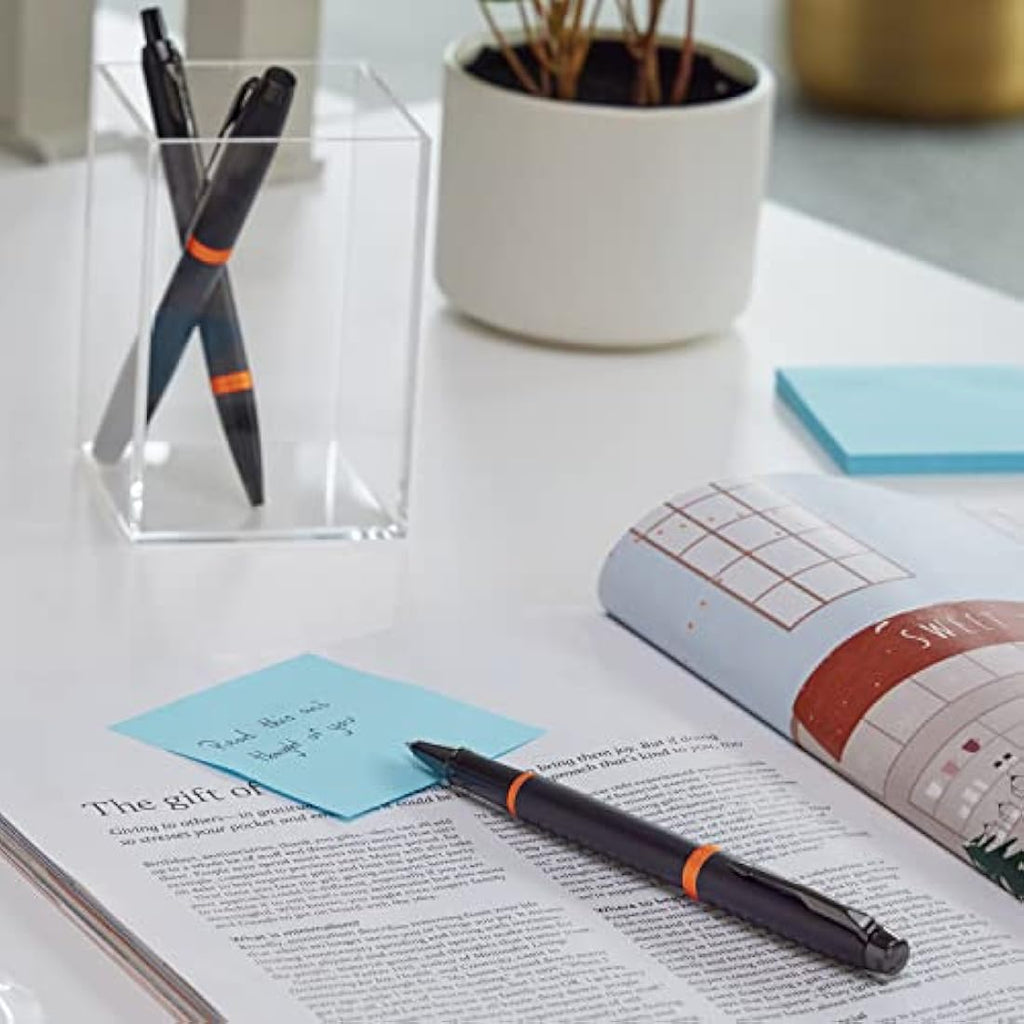 Parker IM Vibrant Rings Fountain Pen – Satin Black with Flame Orange