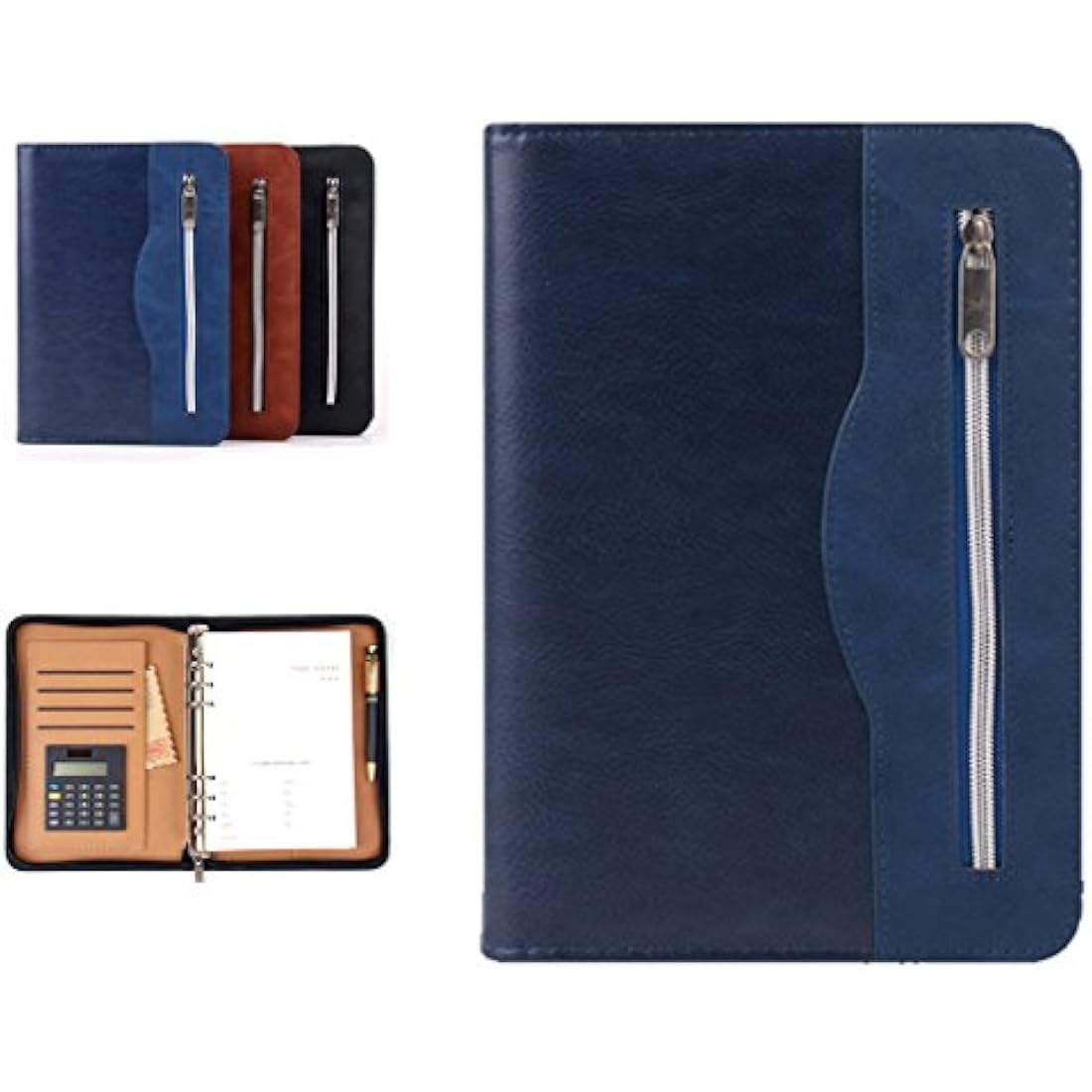 SAYEEC A5 PU Leather Executive Portfolio – Refillable Business Notebook