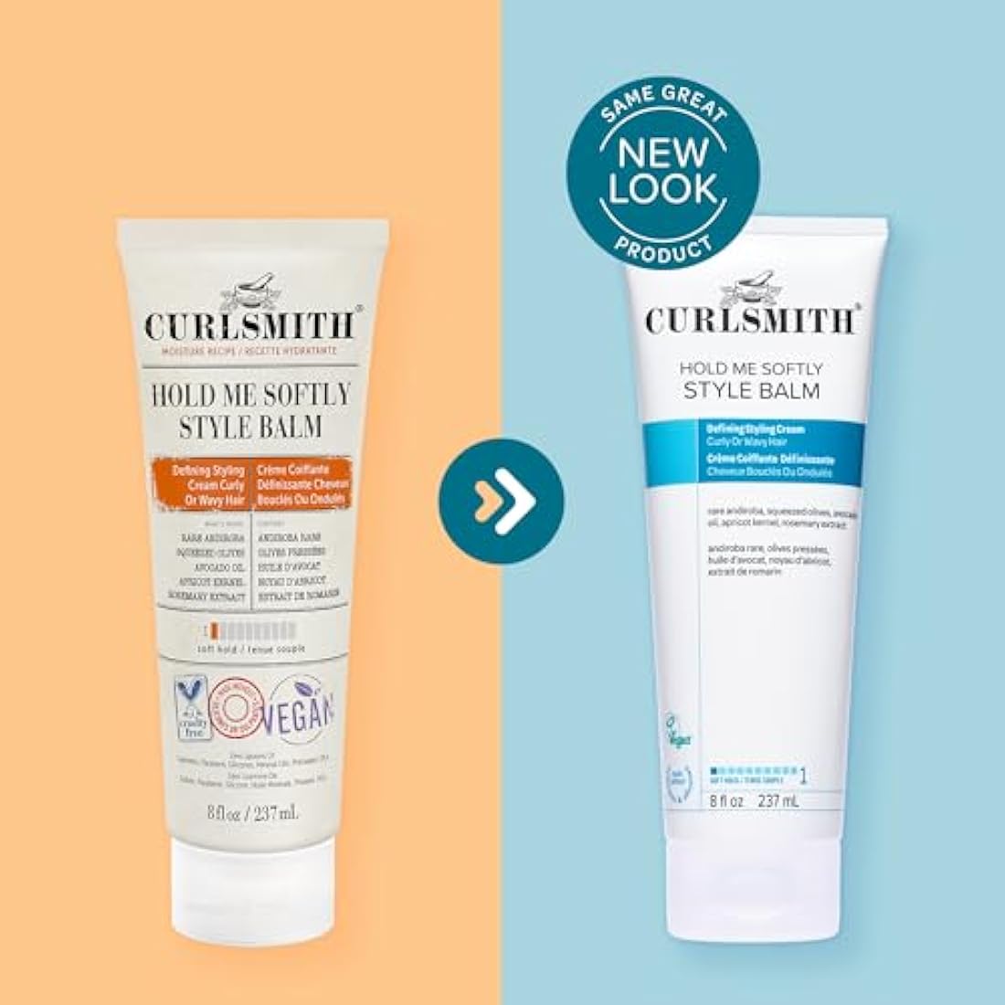 Curlsmith Hold Me Softly Style Balm – Vegan Soft Hold Curl Cream (474ml)