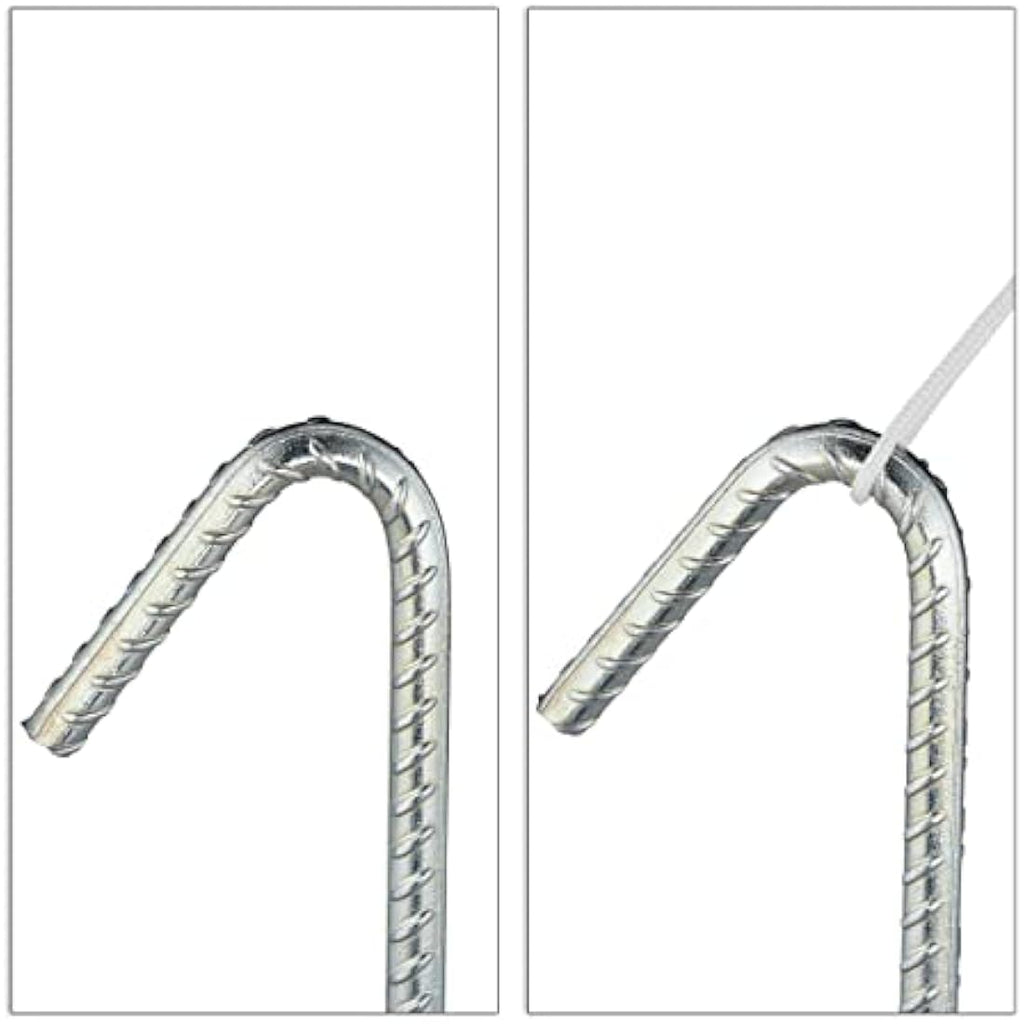 Jolof Store Galvanized Steel Ground Anchors - 39cm Heavy Duty Tent Pegs
