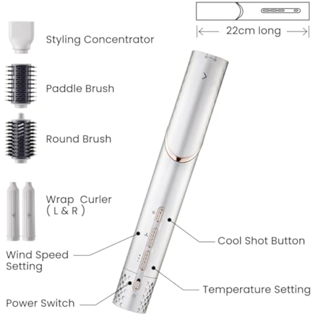 GlamUp 5-in-1 Air Wrap Hair Styler | High-Speed Dryer & Volumizer
