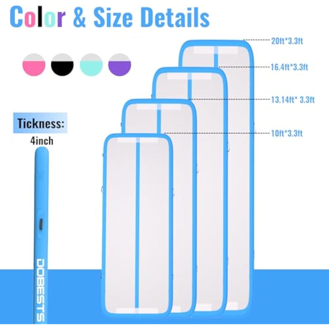 Inflatable Gymnastics Air Mat – Waterproof Tumble Track