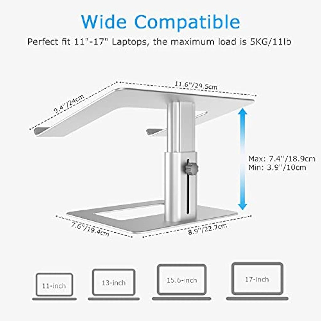 BoYata Laptop Stand – Height Adjustable Ergonomic Cooling Riser