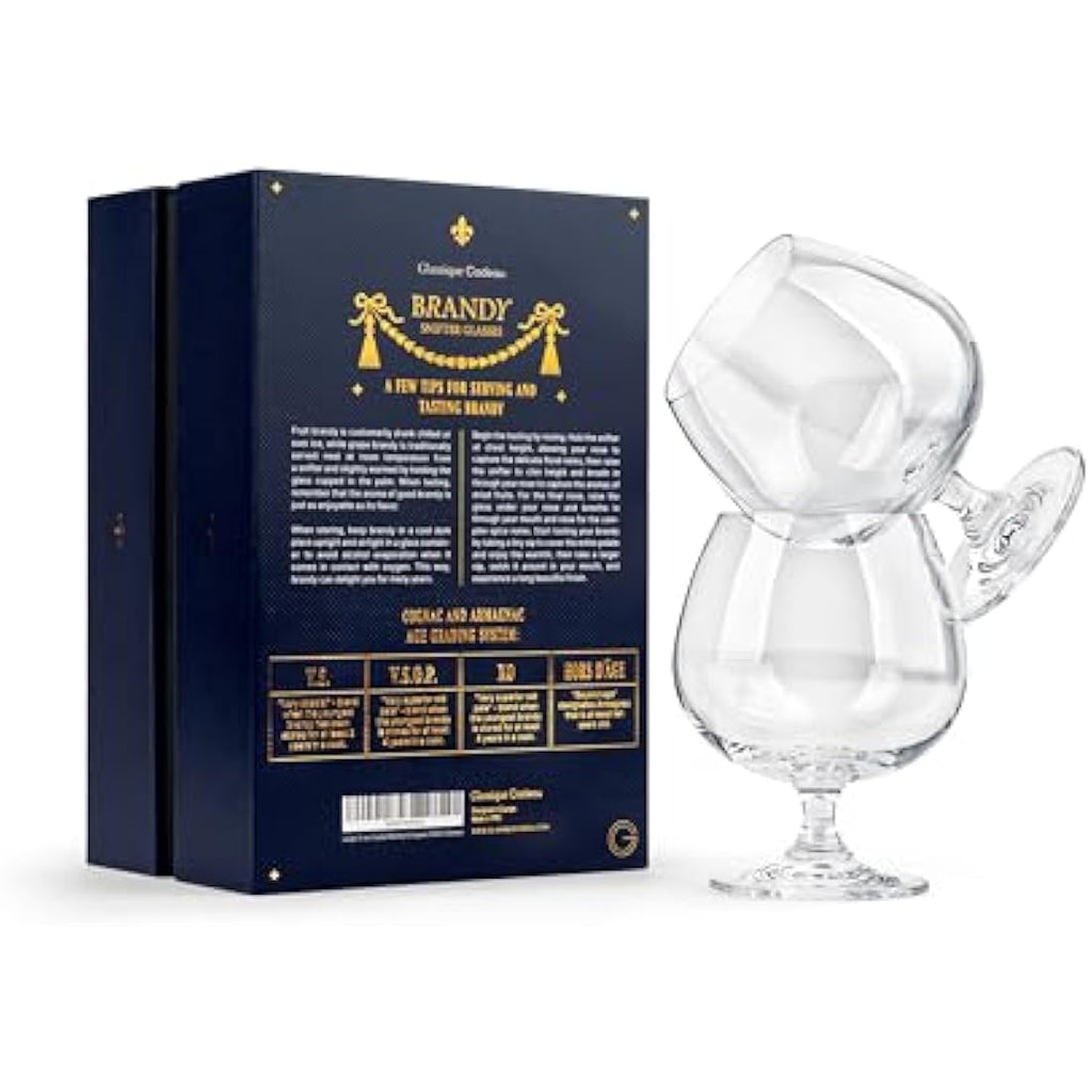 Glassique Cadeau Crystal Brandy Snifter Glasses - Set of 2 Handblown 620ml
