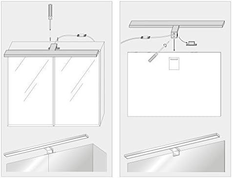 SEBSON LED Bathroom Mirror Light 60cm | 12W 4000K IP44 Cabinet Lamp