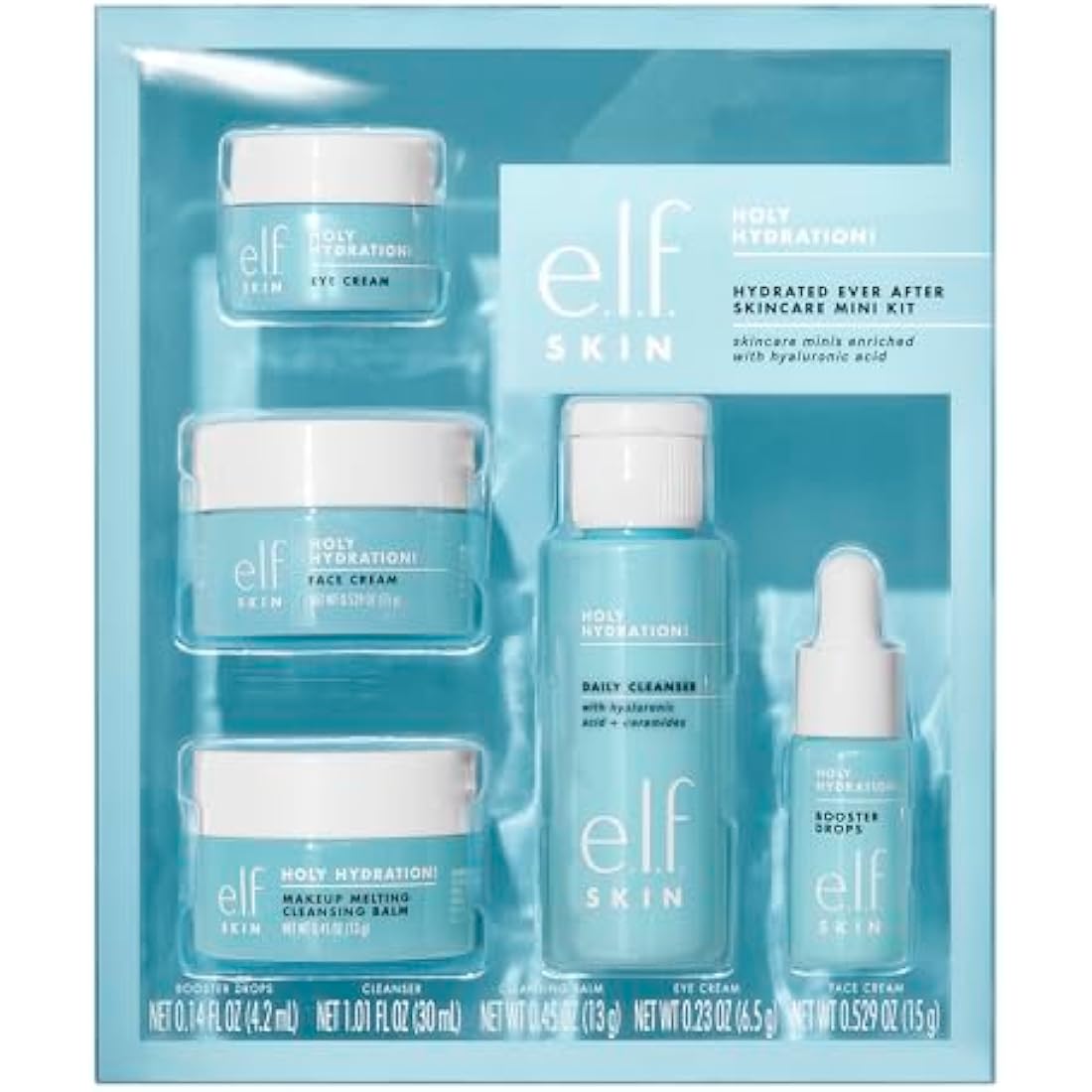 e.l.f. SKIN Hydrated Ever After Skincare Mini Kit | 4-Piece Travel Set