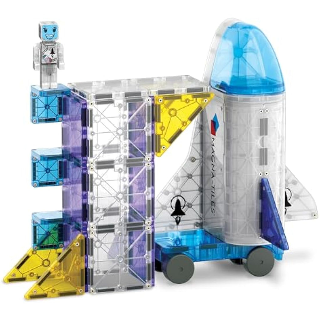 Magna-Tiles Space 32-Piece Magnetic Construction Set with Shuttle