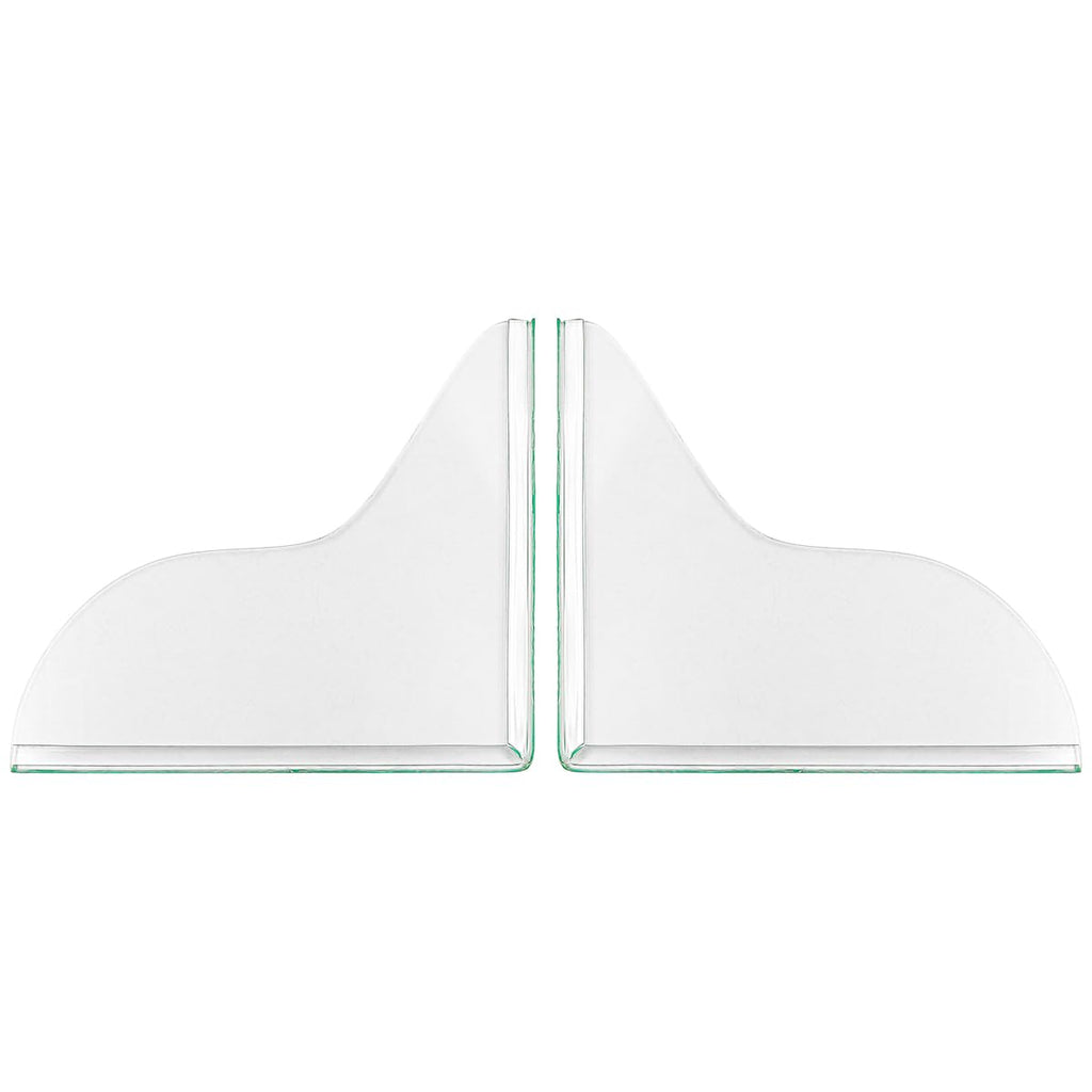 ANCLLO 2Pcs Shower Splash Guard Self- Adhesive Transparent Shower Water Guard Bath Corner Water Splash Guard to Keep Water in Shower for Washbasin
