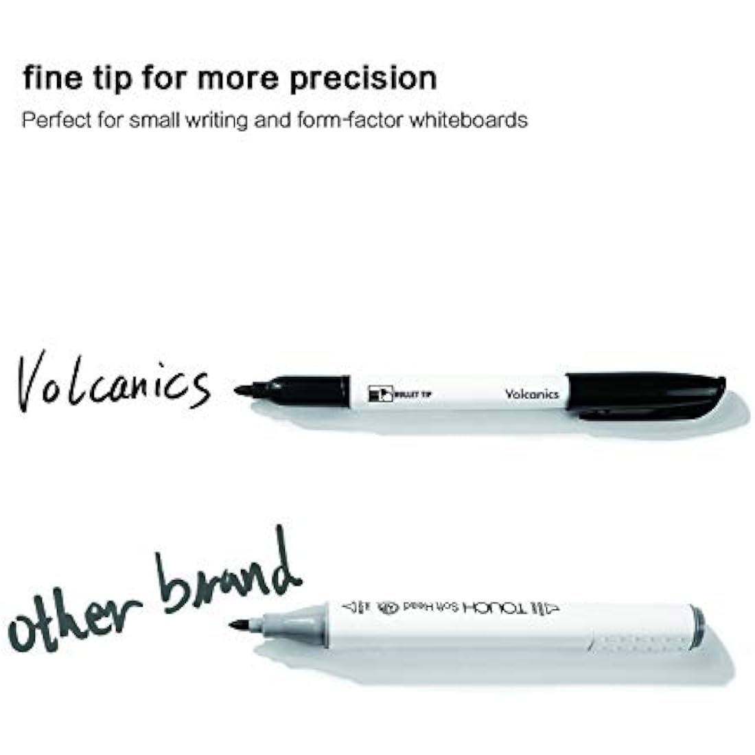 Volcanics Dry Erase Markers – 30 Pack Black Fine Tip Low Odour Pens