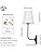Modern Wall Sconce Set of 2 – White Fabric Shade Lamp