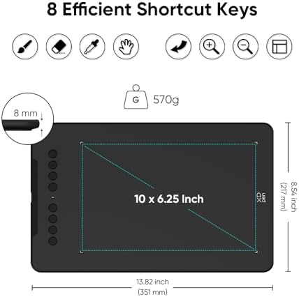 XPPen Deco 01 V3 Drawing Tablet | 10x6.25" Area & 16K Pressure