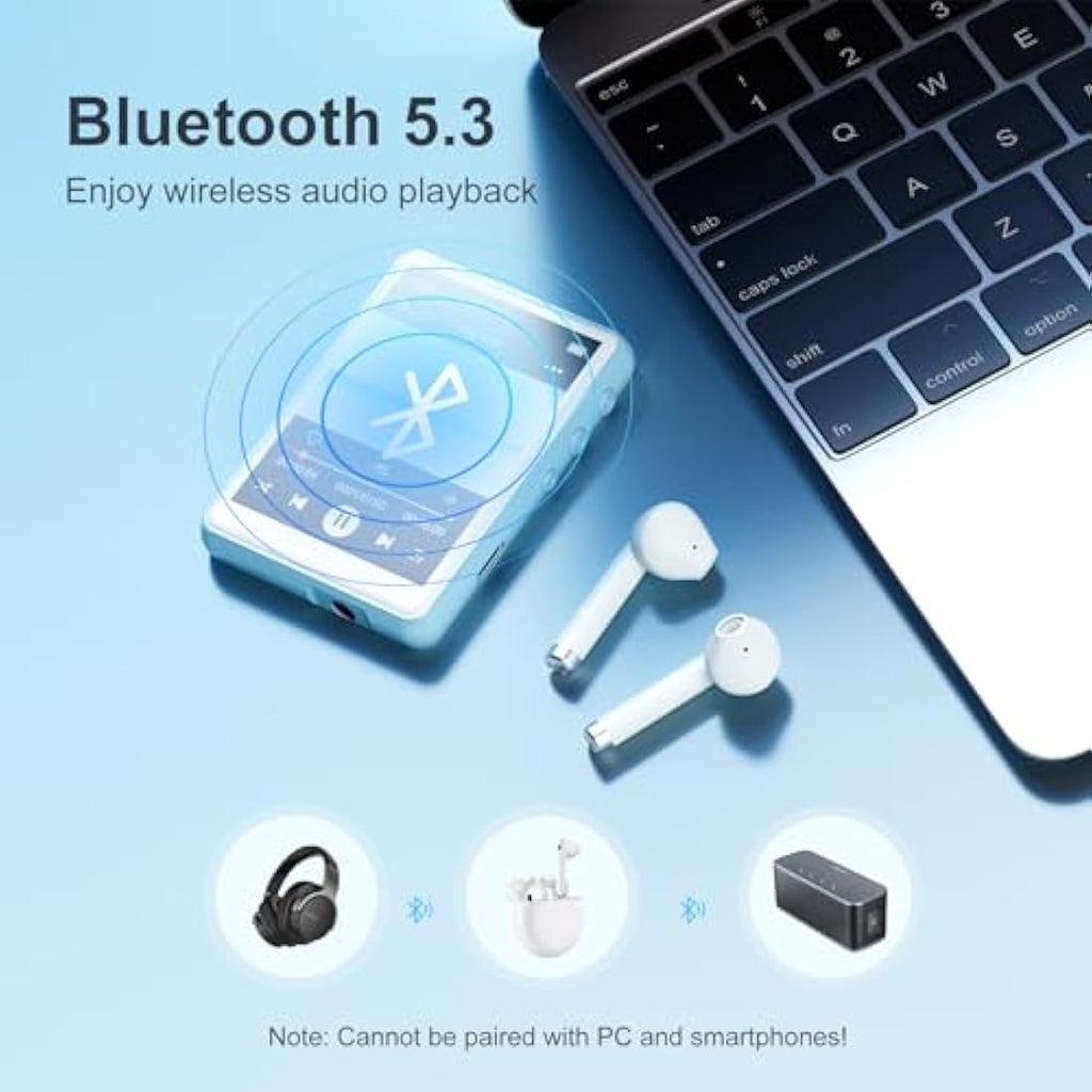 MECHEN 64GB MP3 Player with Bluetooth 5.3 | 2.4" Touch Screen HiFi Audio