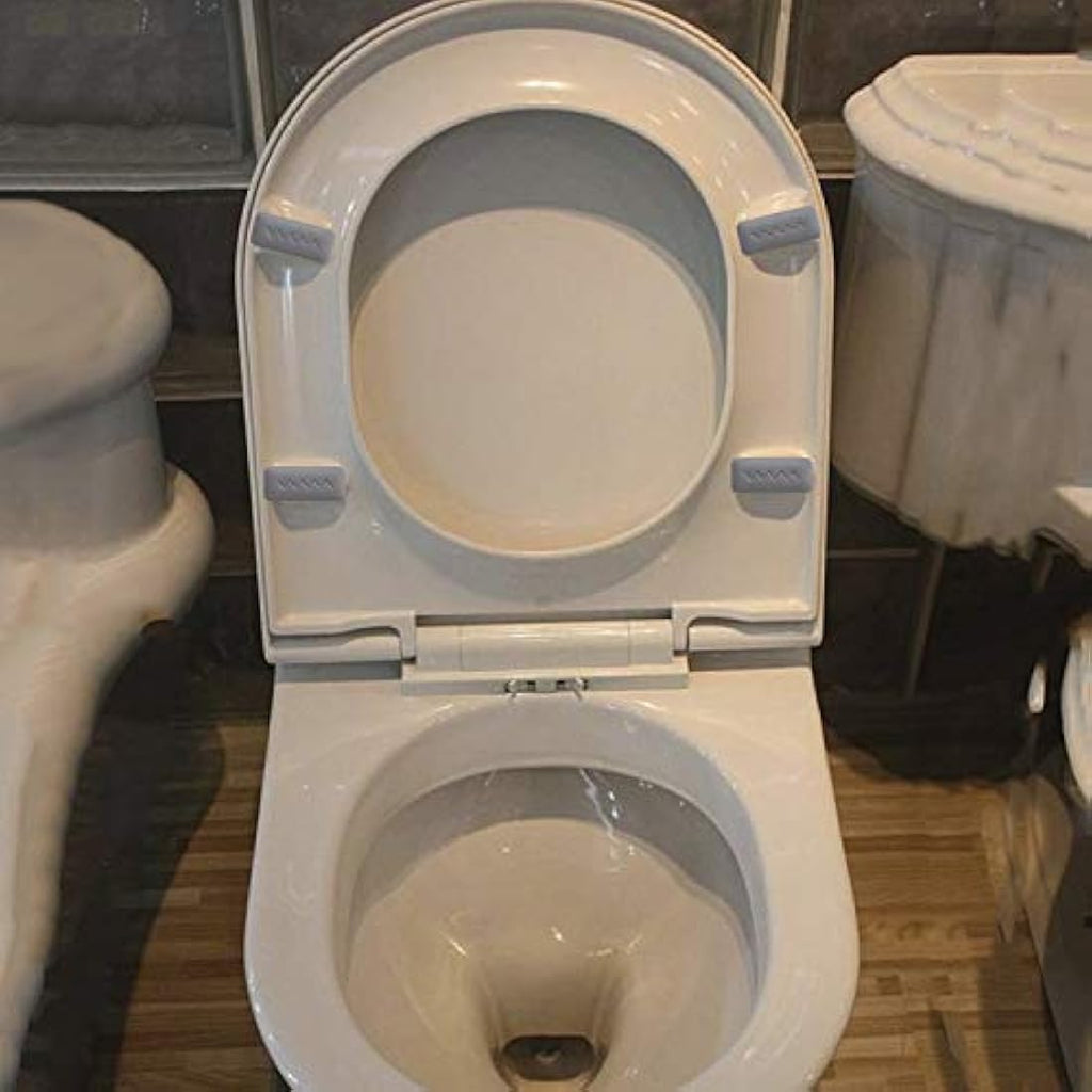 LUTER Universal Toilet Seat Bumper Kit | 8pcs Adhesive Buffer Set