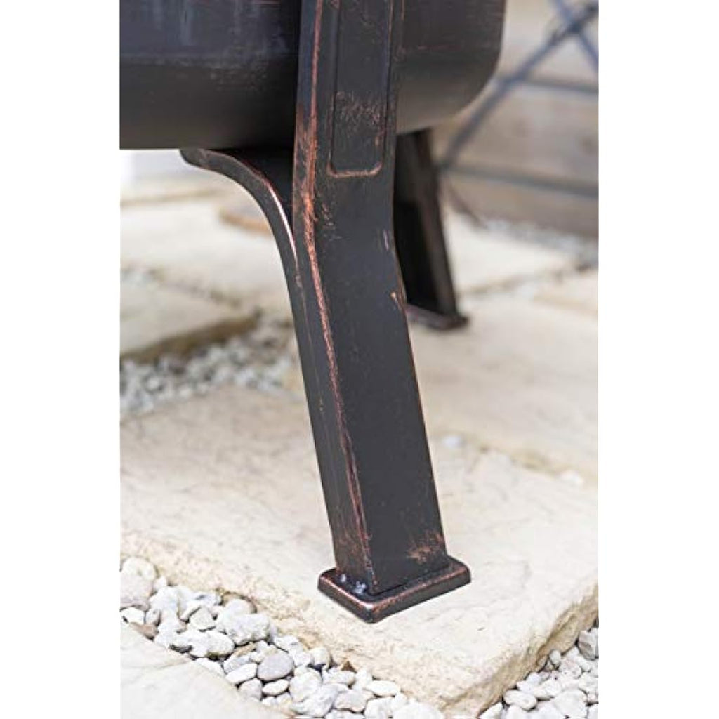 La Hacienda Brava Large Steel Firepit | Deep Bowl Bronze Effect