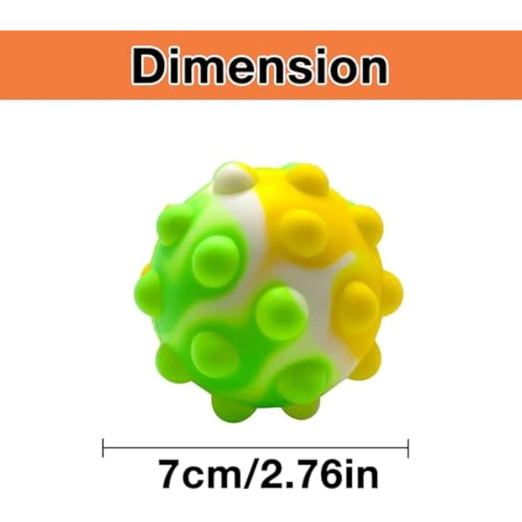 Jolof Store 12 Pcs Pop Stress Ball Fidget Toys – 3D Silicone Sensory Balls