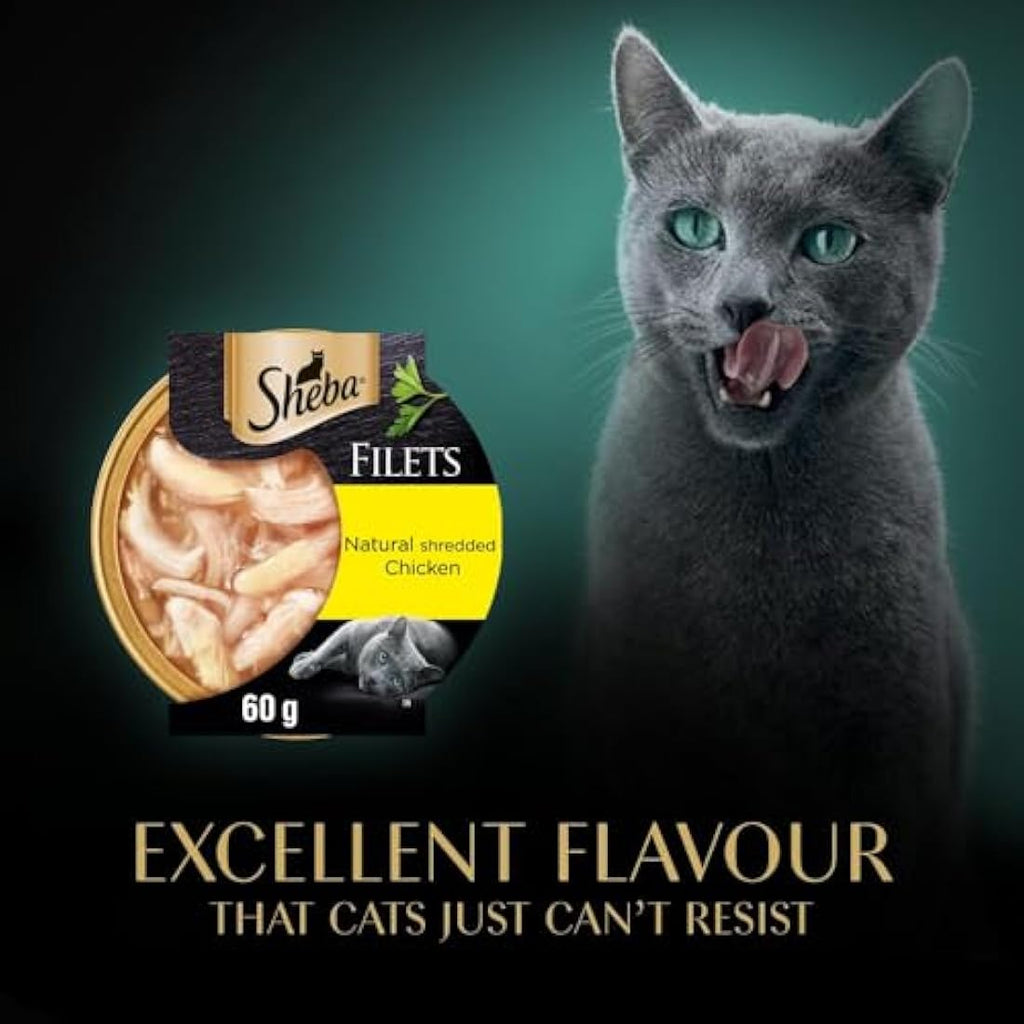 Sheba Chicken in Gravy Wet Cat Food - 32 x 60g Trays Bulk Pack