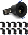 Sanlumia 10-Pack Fire Rated GU10 Recessed Ceiling Downlights - Black