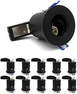 Sanlumia 10-Pack Fire Rated GU10 Recessed Ceiling Downlights - Black