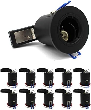 Sanlumia 10-Pack Fire Rated GU10 Recessed Ceiling Downlights - Black