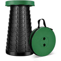 LUXJET Portable Telescopic Folding Stool - 180kg Capacity - Army Green
