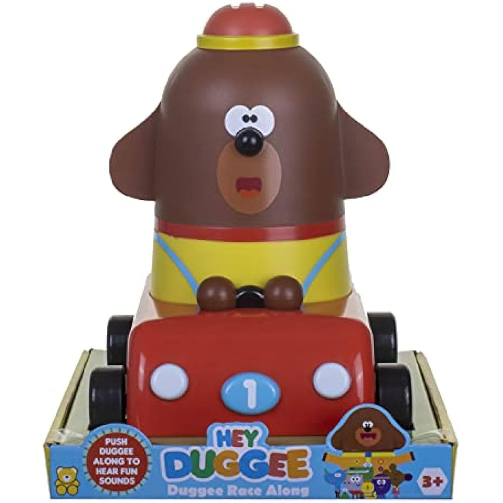 Hey Duggee Race Along Toy with Fun Sounds – Red Push and Go Vehicle