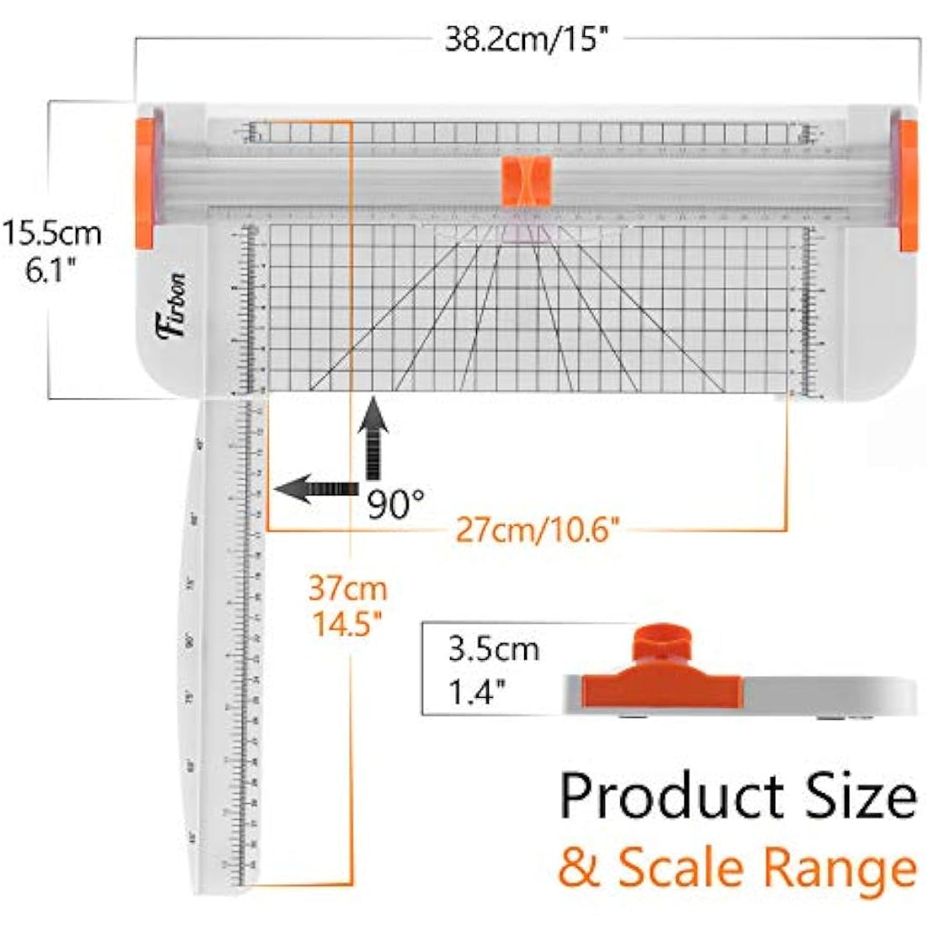 Firbon A4 Paper Cutter | 12 Inch Titanium Trimmer for Craft & Scrapbooking