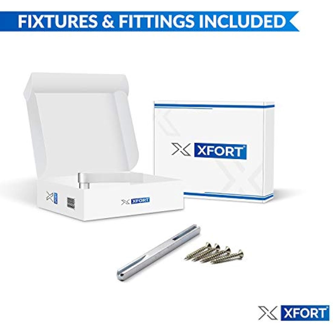 XFORT Polished Chrome Victorian Lever Latch Door Handles | 1 Pair