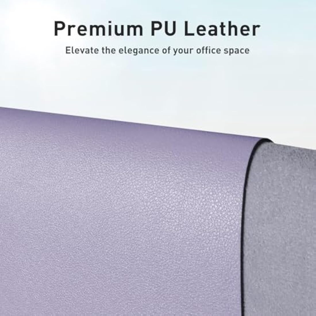 Aothia Large Leather Desk Mat | Non-Slip Waterproof Writing Pad, Lavender